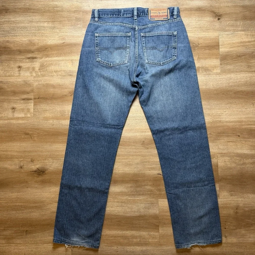 Vintage Diesel Fellow Jeans Men 30x30 Blue Straight Leg Distressed Italy (Tag33)